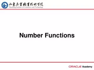 Number Functions