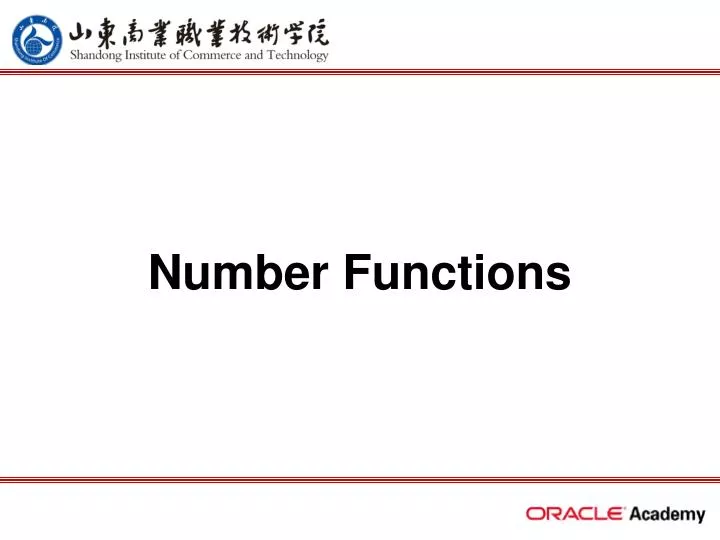 number functions