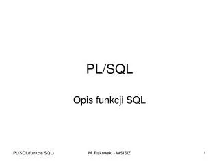pl sql
