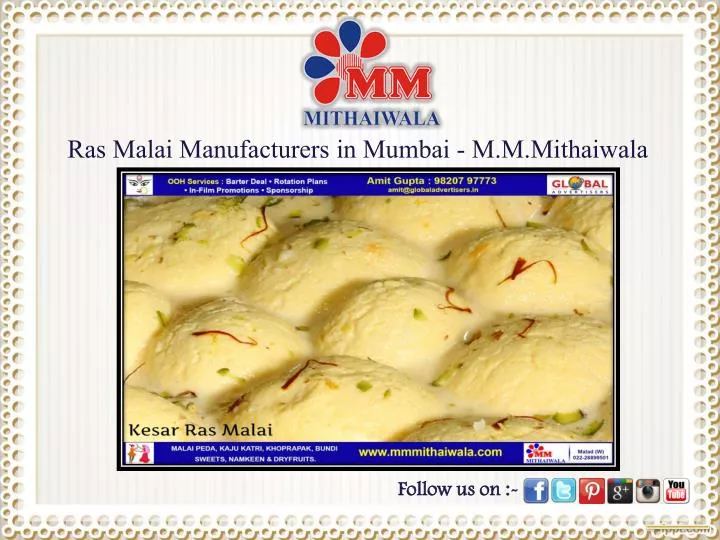 ras malai manufacturers in mumbai m m mithaiwala