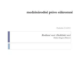 medzin rodn pr vo s kromn