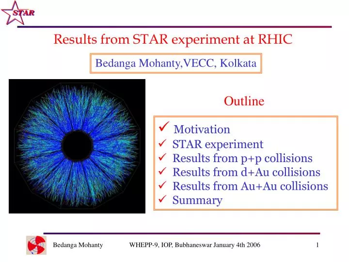 results from star experiment at rhic