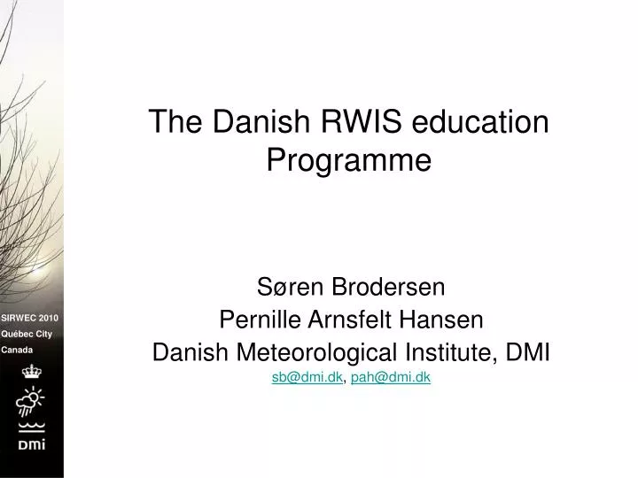 the danish rwis education programme