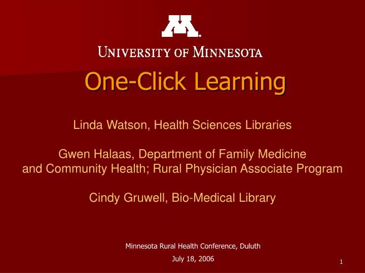 one click learning