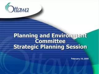 Planning and Environment Committee Strategic Planning Session