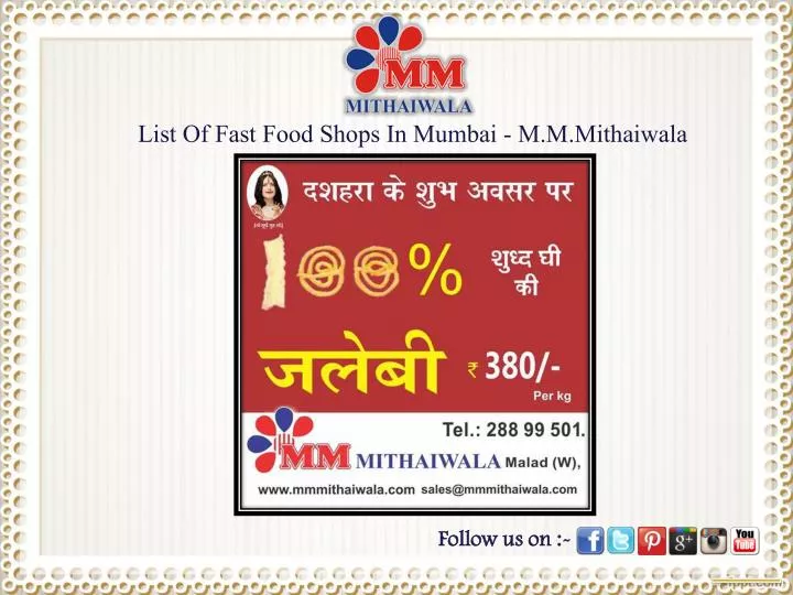 list of fast food shops in mumbai m m mithaiwala