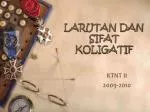 LARUTAN DAN SIFAT KOLIGATIF - slide 1