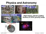 Physics and Astronomy - slide 1