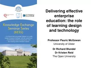Delivering effective enterprise education: the role of learning design and technology