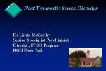 Post Traumatic Stress Disorder - slide 1