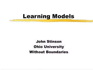 Learning Models