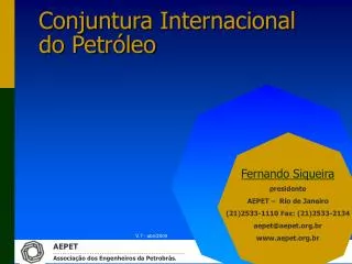 conjuntura internacional do petr leo