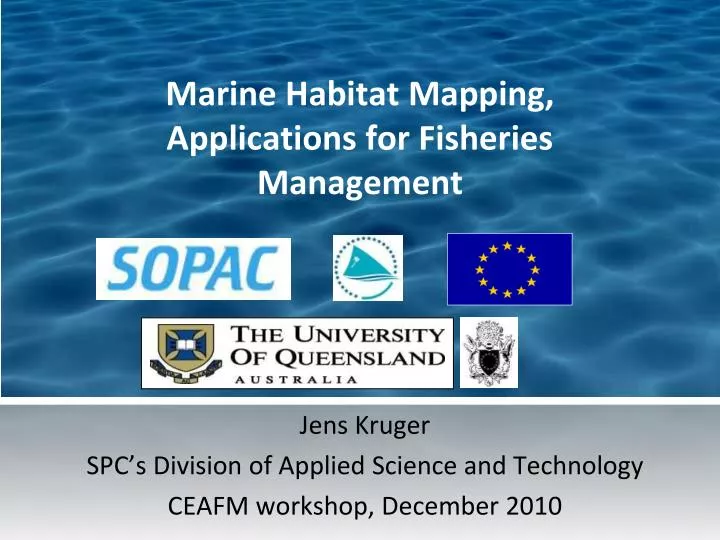 marine habitat mapping applications for fisheries management