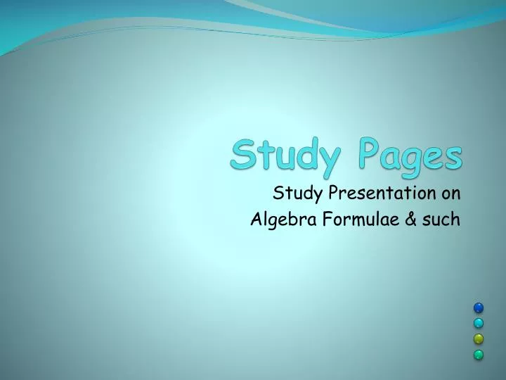 study pages