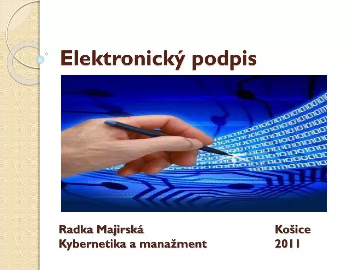 elektronick podpis