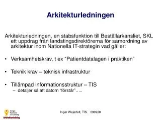arkitekturledningen