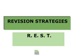 REVISION STRATEGIES