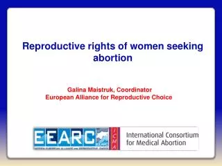 Reproductive rights of women seeking abortion