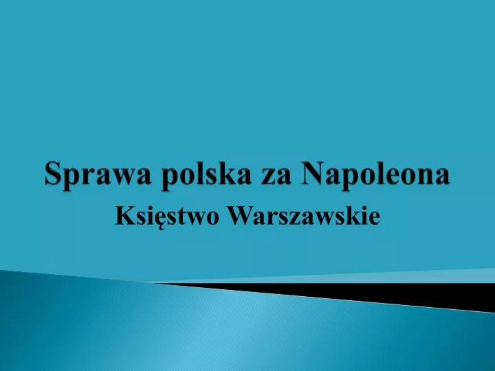 sprawa polska za napoleona