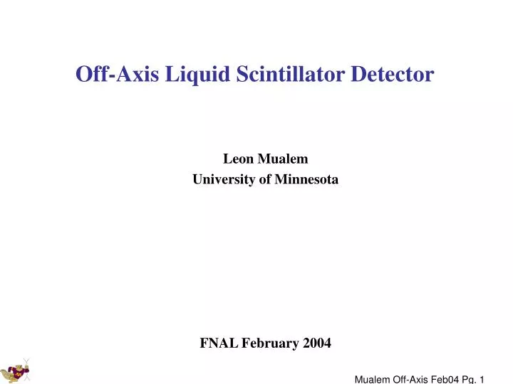 off axis liquid scintillator detector
