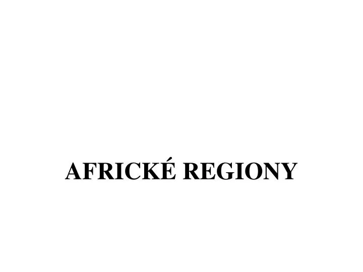 africk regiony