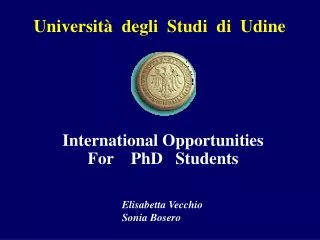 International Opportunities For PhD Students