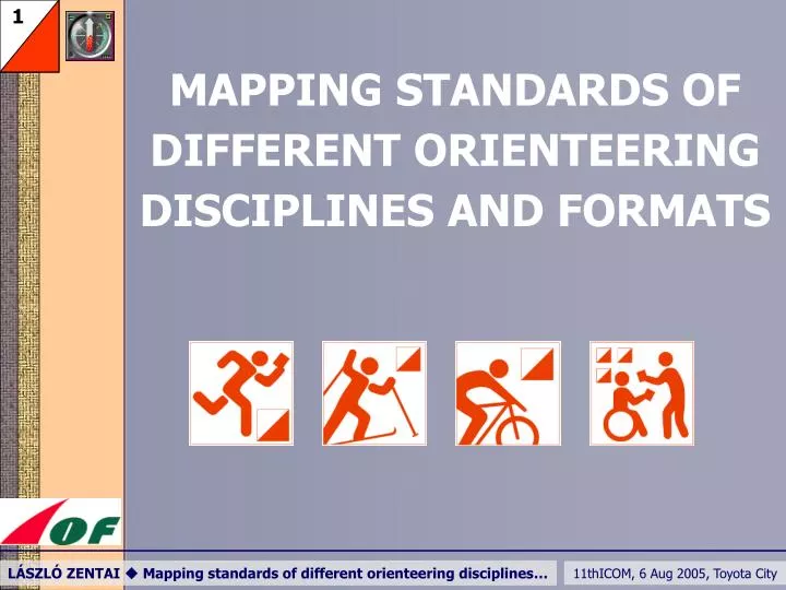 mapping standard s of different orienteering disciplines and formats