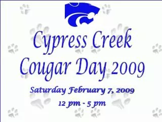 Cypress Creek Cougar Day 2009