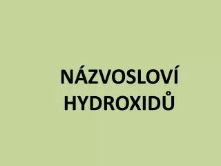 n zvoslov hydroxid