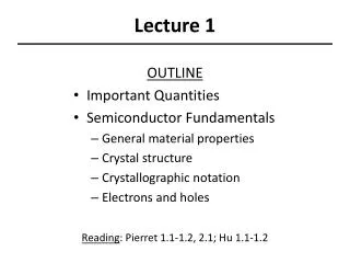 Lecture 1