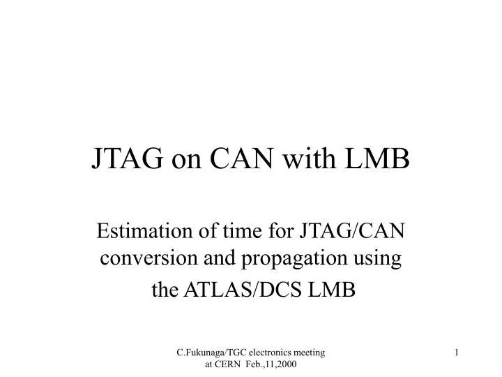 jtag on can with lmb