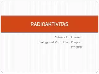 radioaktivitas