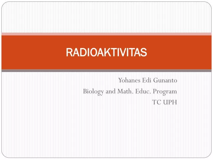 radioaktivitas