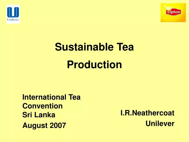 sustainable tea production