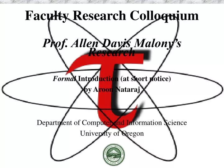 faculty research colloquium prof allen davis malony s research