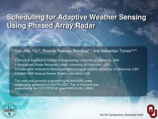 Scheduling for Adaptive Weather Sensing Using Phased Array Radar