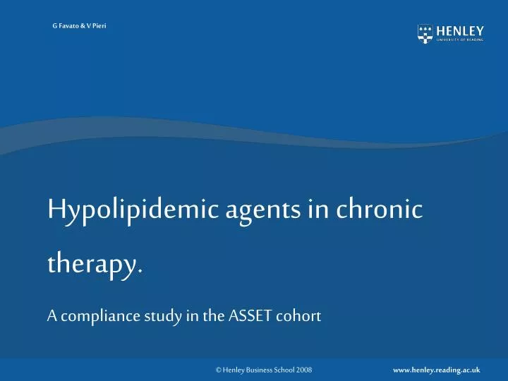 hypolipidemic agents in chronic therapy