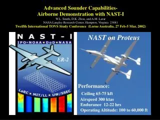 Advanced Sounder Capabilities- Airborne Demonstration with NAST-I