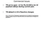 Commercial Issues: Tamil Nadu's Delay in Opening LC for Rs. 32.84Crs, Handling Payment Delays & Defaults - slide 1