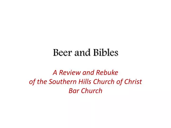 beer and bibles