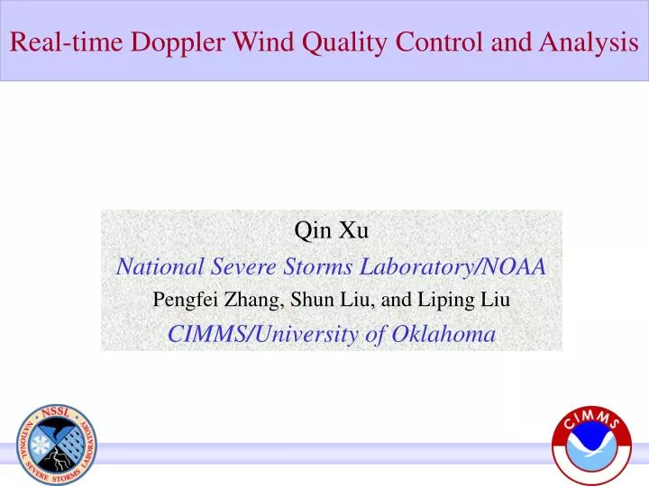 real time doppler wind quality control and analysis