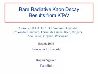 Rare Radiative Kaon Decay Results from KTeV