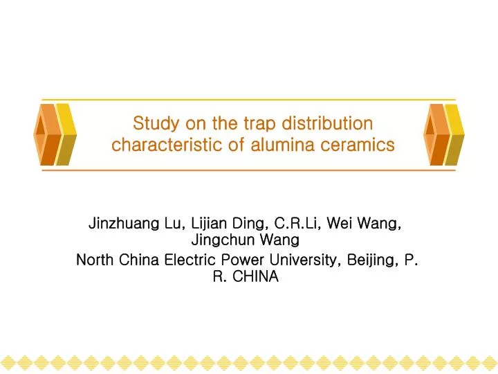 study on the trap distribution characteristic of alumina ceramics