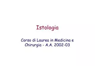 istologia