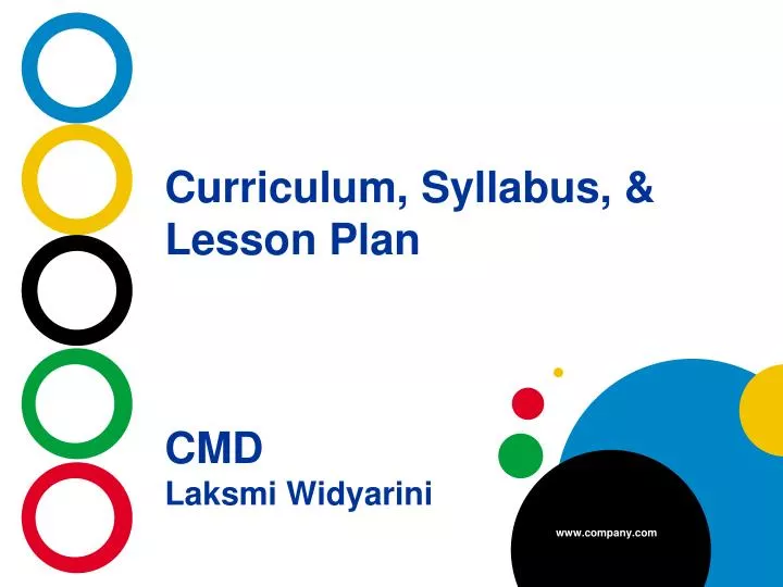curriculum syllabus lesson plan cmd laksmi widyarini