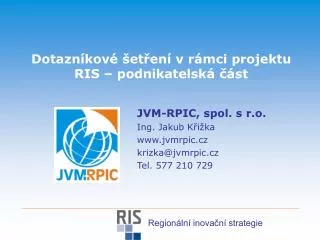 dotazn kov et en v r mci projektu ris podnikatelsk st