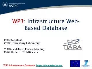 WP3: Infrastructure Web-Based Database