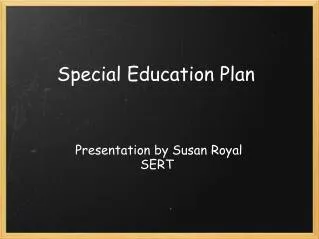 Special Education Plan