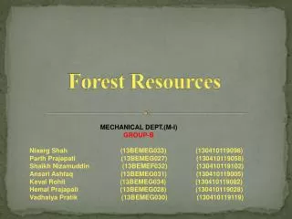 Forest Resources