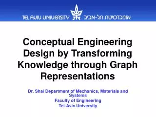 Conceptual Engineering Design by Transforming Knowledge through Graph Representations